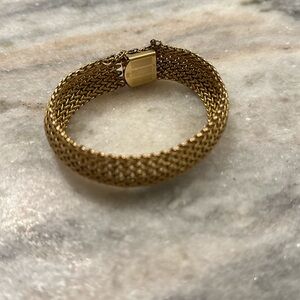 Gold plated mesh bracelet